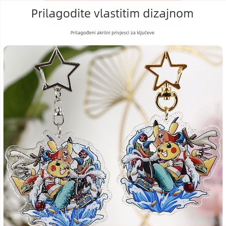 Akrilni karikaturalni ključni lanac – privjesak za ruksak, Lizhou, pojedinačno pakiranje