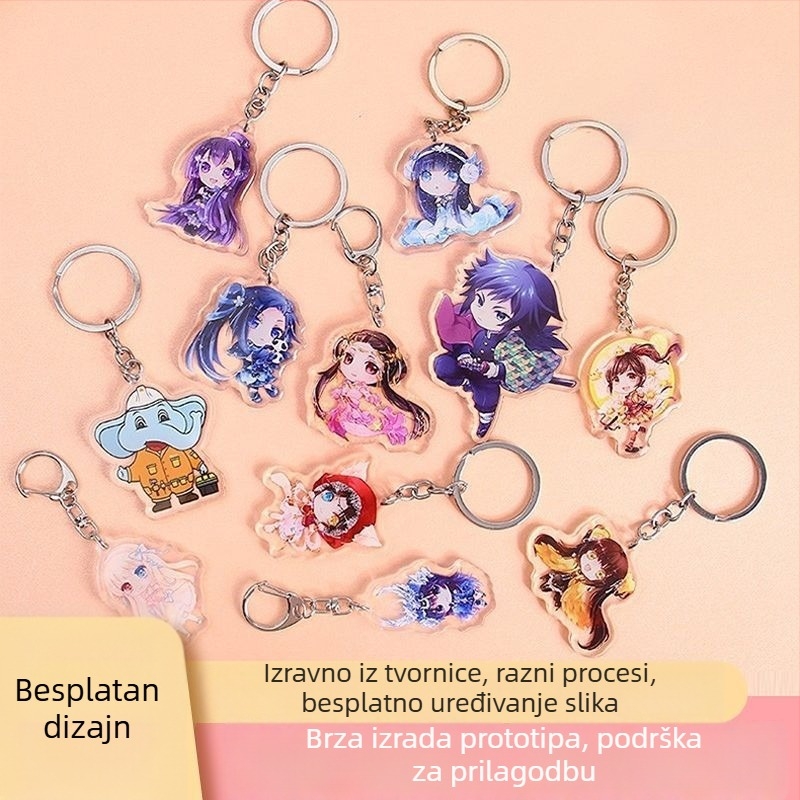 Akrilni karikaturalni ključni lanac – privjesak za ruksak, Lizhou, pojedinačno pakiranje