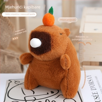 Kapibara plišani ključni privjesak – kratki pliš, PP pamuk punilo, prilagođene uzorke, za uzrast 7–14