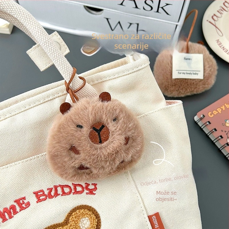 Plišani privjesak za torbu s kapivarom – Ins stil, motiv kapibare, plišani privjesak, proljeće 2024, Marka: Lyrical Stationery