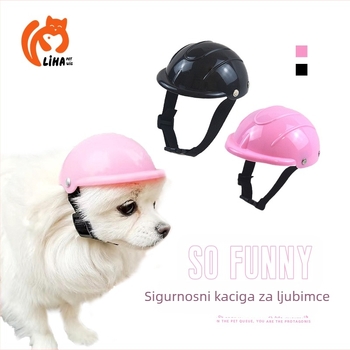 Plastični zaštitni šlem za kućne ljubimce (mačke i psi) – monokromatski uzorak, twill tkanina, bojena površina, ležerni stil, pogodan za sve sezone
