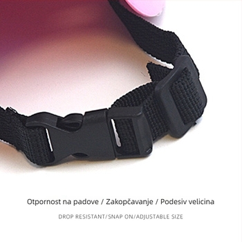 Plastični zaštitni šlem za kućne ljubimce (mačke i psi) – monokromatski uzorak, twill tkanina, bojena površina, ležerni stil, pogodan za sve sezone