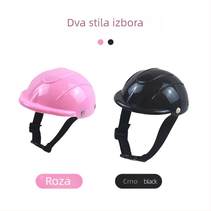 Plastični zaštitni šlem za kućne ljubimce (mačke i psi) – monokromatski uzorak, twill tkanina, bojena površina, ležerni stil, pogodan za sve sezone