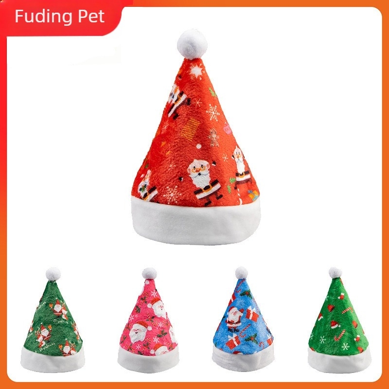 Pluš kapa za kućne ljubimce, karikatura uzorak, velur materijal, ispisna obrada, Halloween i Božić