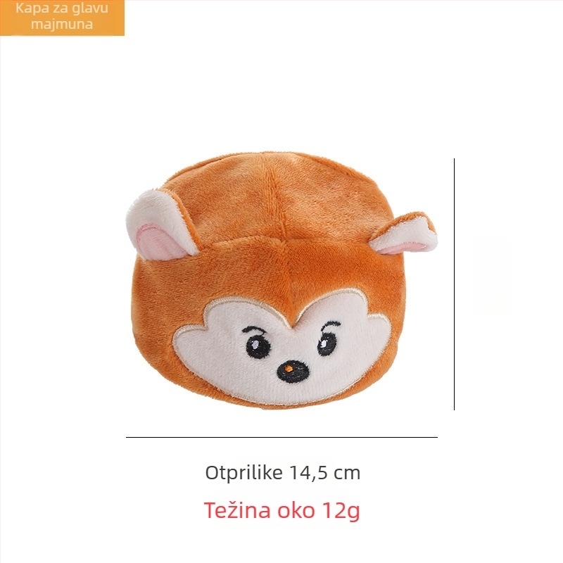 Mačja plišana kapa za glavu s Velcro – lako skidanje i pranje, za proljeće i jesen