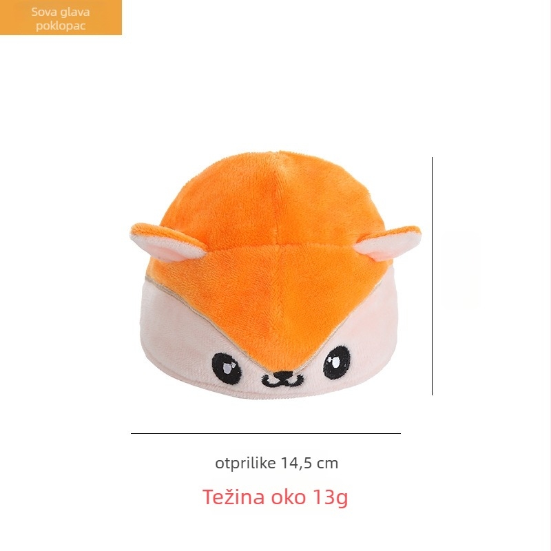 Mačja plišana kapa za glavu s Velcro – lako skidanje i pranje, za proljeće i jesen