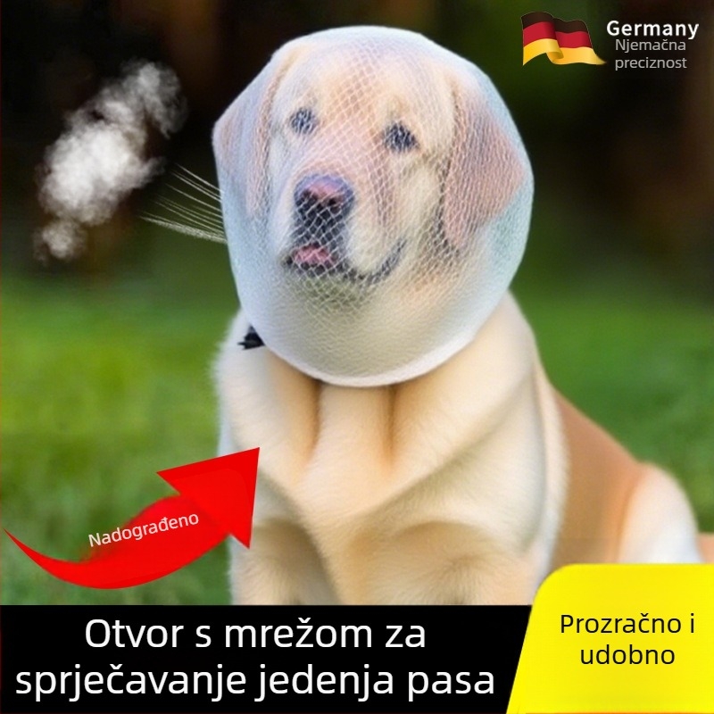 Namusnik za psa s mrežom, zaštita od lizanja i grizenja, INS stil, twill tkivo, za sve sezone
