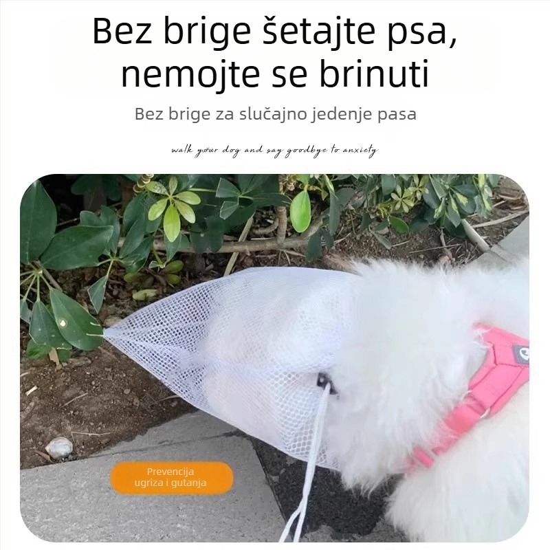 Namusnik za psa s mrežom, zaštita od lizanja i grizenja, INS stil, twill tkivo, za sve sezone