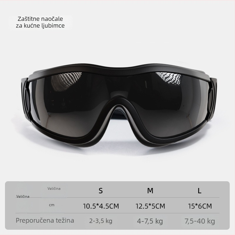 Naočale za pse s UV otpornošću, podesive; casual stil; materijali: PC, TPU i najlon traka