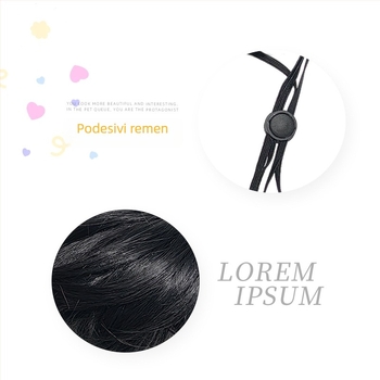 Perika za kućne ljubimce s dvostrukim repom — Liha, visoko‑temperaturna žica, univerzalna prilagodba, casual stil