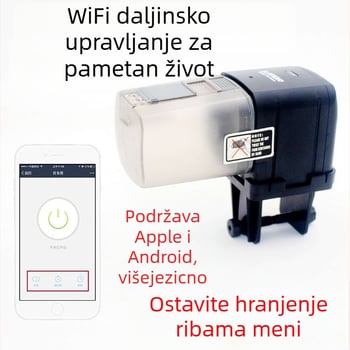 Hranilnik za akvarij s WiFi daljinskim upravljanjem, automatsko hranjenje (Materijal: Plastika; Težina: 276 g; Marka: Green; Ovlaštene privatne marke: Da)