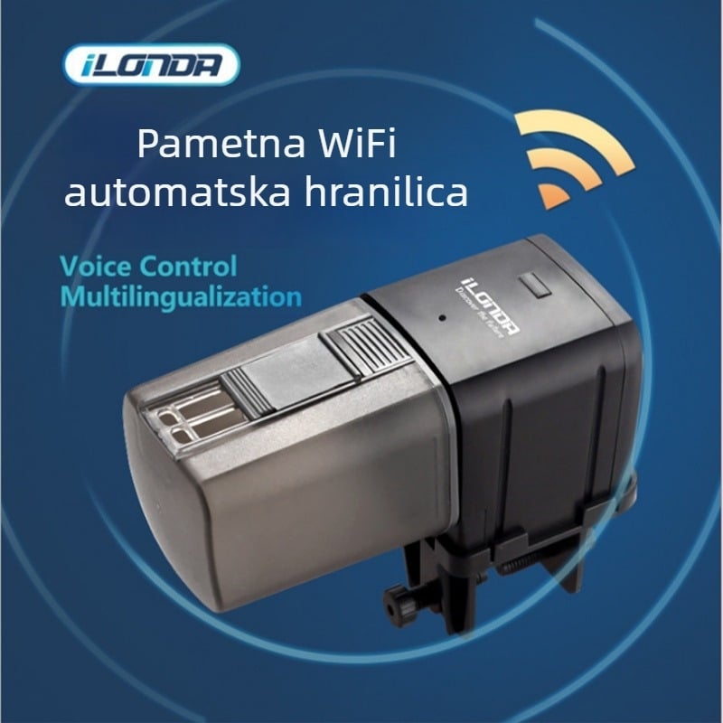 Hranilnik za akvarij s WiFi daljinskim upravljanjem, automatsko hranjenje (Materijal: Plastika; Težina: 276 g; Marka: Green; Ovlaštene privatne marke: Da)