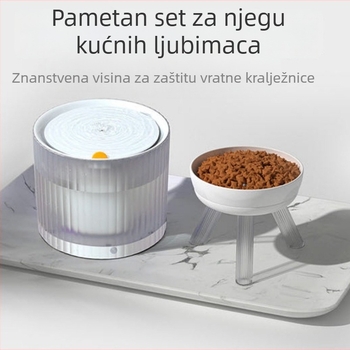 Posuda za vodu za kućne ljubimce – potpuno automatski cirkulacijski sustav vode, tih rad, odvojivi dizajn, ABS materijal, napajanje iz priključka, za pse i mačke