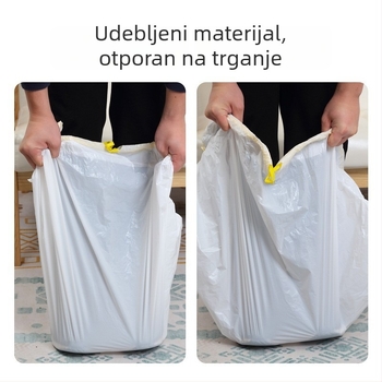 Vrećice za otpad mačje toaletne posude, debeli HDPE, s užetom, jednokratne, paket 50
