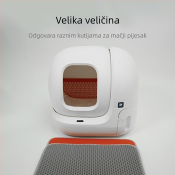 PETKIT Xiaopei podloga za mačju toaletu za kontrolu pijeska – dvostruki filter, kružnog oblika, velika, PVC