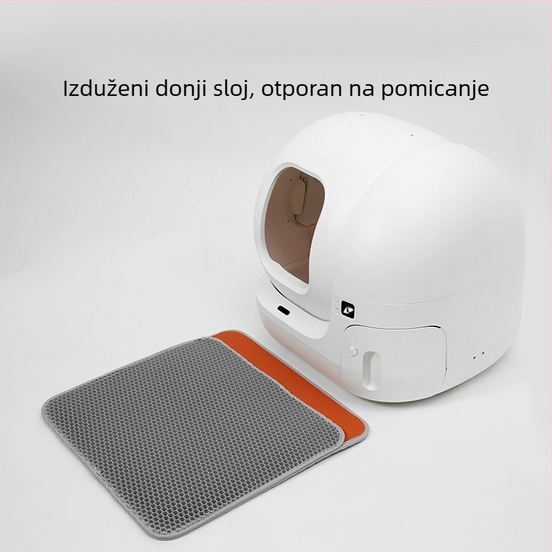 PETKIT Xiaopei podloga za mačju toaletu za kontrolu pijeska – dvostruki filter, kružnog oblika, velika, PVC