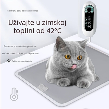 Električna grijna podloga za pse, pliš materijal, nije periva