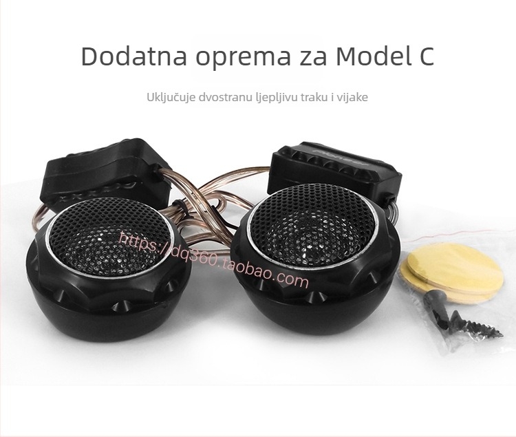Set za poboljšanje automobilske audio opreme: visokotonac i subwoofer, model T280, impedancija 4 Ω, zvučna razina 35