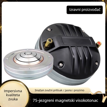 Scenski rog zvučnik (neodimijski magnet, polimerna membrana, magnetski krug s navojem za visoke frekvencije, profesionalni audio)
