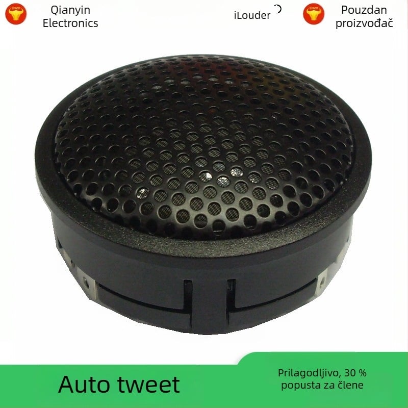 Auto tweeter s membranom od ne-papirnog materijala, unutarnji magnetski krug, jednostrano usmjerenje, za automobilsku zvučnu opremu