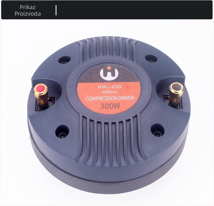 Tweeter pogonska glava s rogom HWQD44-01, 40W, 6Ω, 2–18 kHz, osjetljivost 110 dB