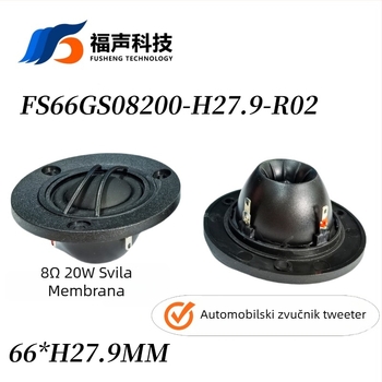 Tweeter jedinica: svilenkasta membrana, neodimijski magnet, 8 Ω, 20 W, koaksijalna konstrukcija