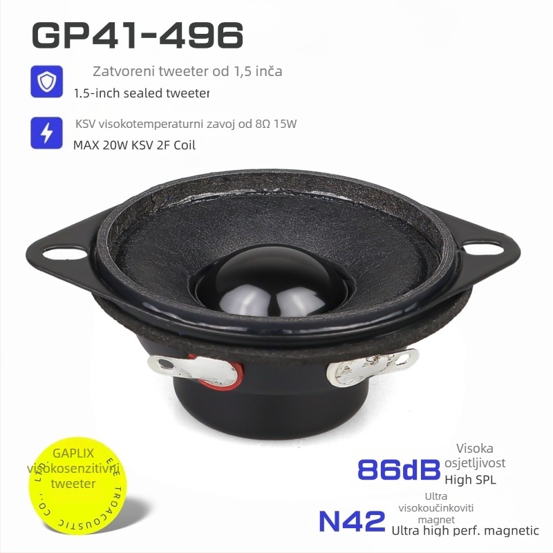 Copax High Spectrum tweeter, 8 Ω, 15 W, neodimijski magnet, papirnata membrana