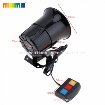 Auto/motocikl alarmni rog HR-1301A-3, 12/24V, 20W, 110dB, 8Ω