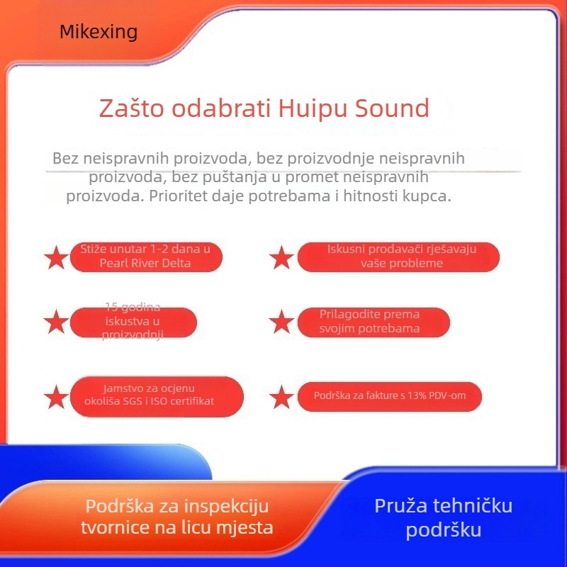 Ovalni auto zvučnik s punim rasponom i visokim tonovima, omnidirekcionalan, 8 Ω, 1 W, Mc.X-2030