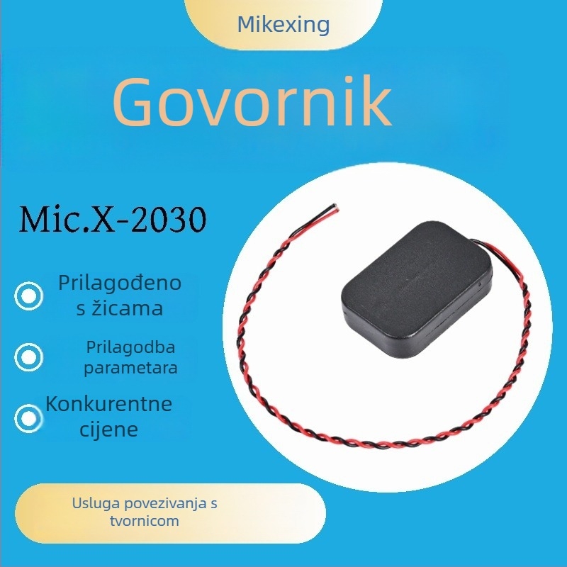 Ovalni auto zvučnik s punim rasponom i visokim tonovima, omnidirekcionalan, 8 Ω, 1 W, Mc.X-2030