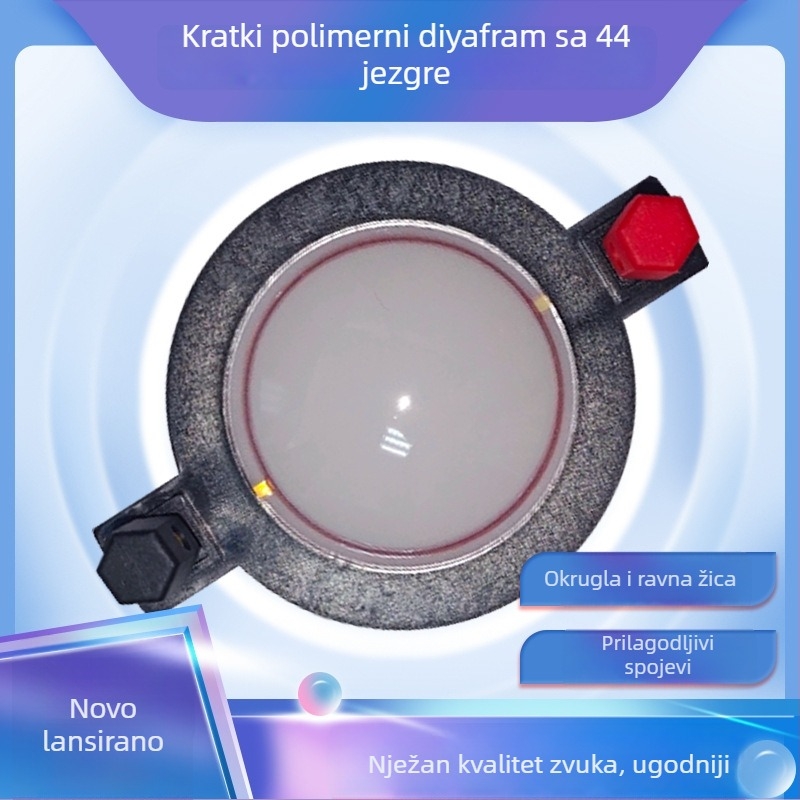 44-navojni tweeter s glasovnom zavojnicom, diafragma 44,5 mm, horn drajver s kratkim okvirom, visoka snaga, polimerna kompozitna membrana
