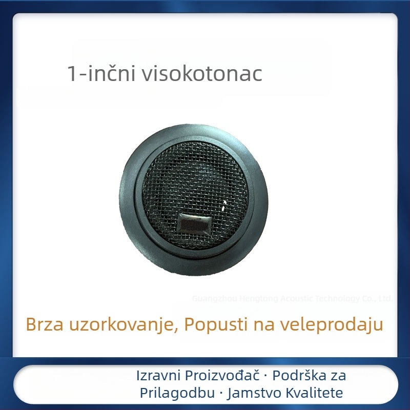Klakson za auto s visoko-tonskom glavom, impedancija 4 Ω, zvučnost 90,5 dB, univerzalna kompatibilnost.