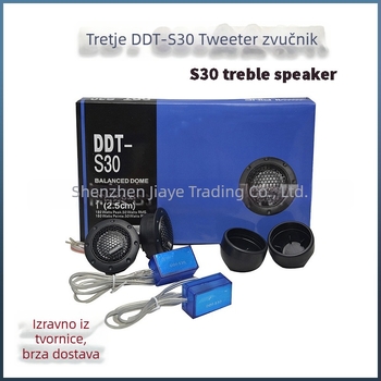 DDT-S30 auto tweeter – 4Ω, 180W, 12V, 4–26 kHz, osjetljivost 92 dB