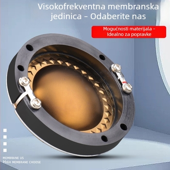 Zvučnik s kružnim okvirom i membranom, pogon i rog, 44.4 mm glasovna zavojnica, velika audio oprema