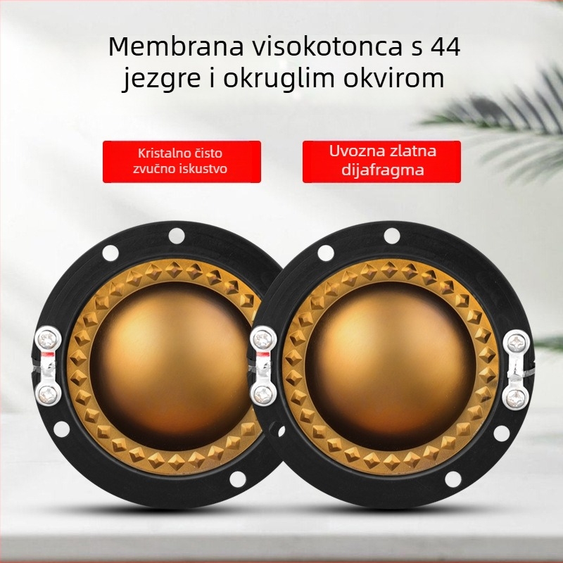Zvučnik s kružnim okvirom i membranom, pogon i rog, 44.4 mm glasovna zavojnica, velika audio oprema