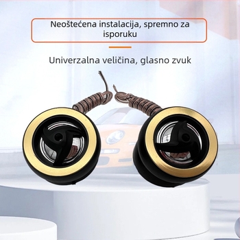 JS-250 Automobilski visokotonac, par, univerzalna upotreba — Snaga 150W • Impedencija 4Ω • Napon 12V • Frekvencijski odziv 20kHz-30Hz • Osjetljivost 92dB