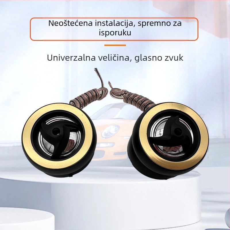 JS-250 Automobilski visokotonac, par, univerzalna upotreba — Snaga 150W • Impedencija 4Ω • Napon 12V • Frekvencijski odziv 20kHz-30Hz • Osjetljivost 92dB