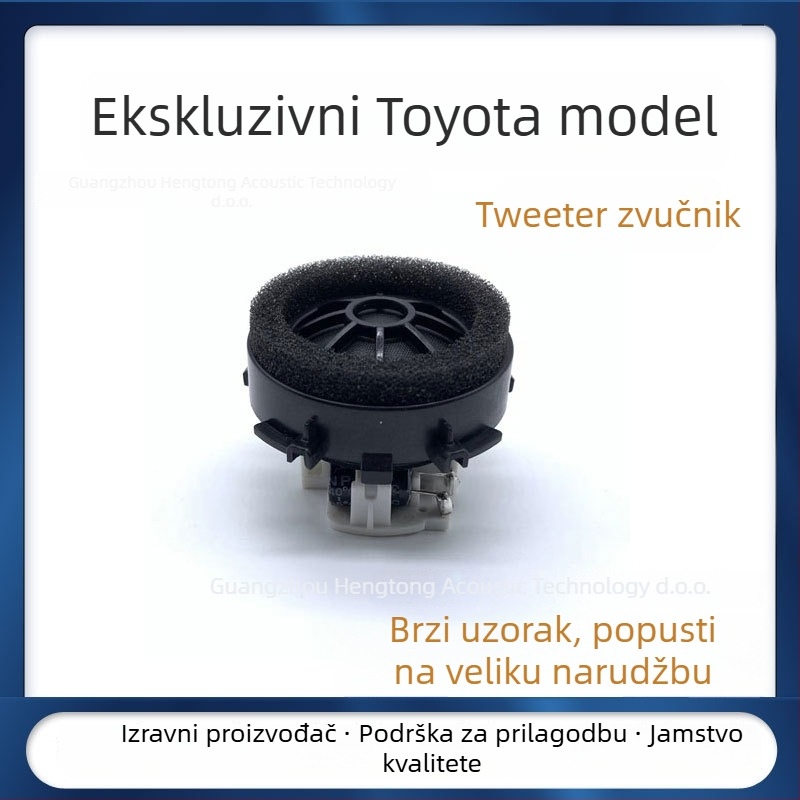 Tweeter automobila s 25-jezgrom za Toyota auto audio, Toyota-specifično, OEM logotip prilagodba, visoka vjernost, 15W, 4Ω, 91.5 dB