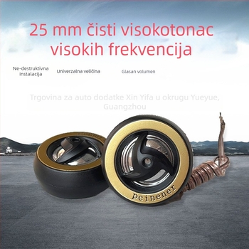TS250 auto tweeter par – model S250, snaga 120W, impedancija 4Ω, osjetljivost 90dB, napajanje 12V