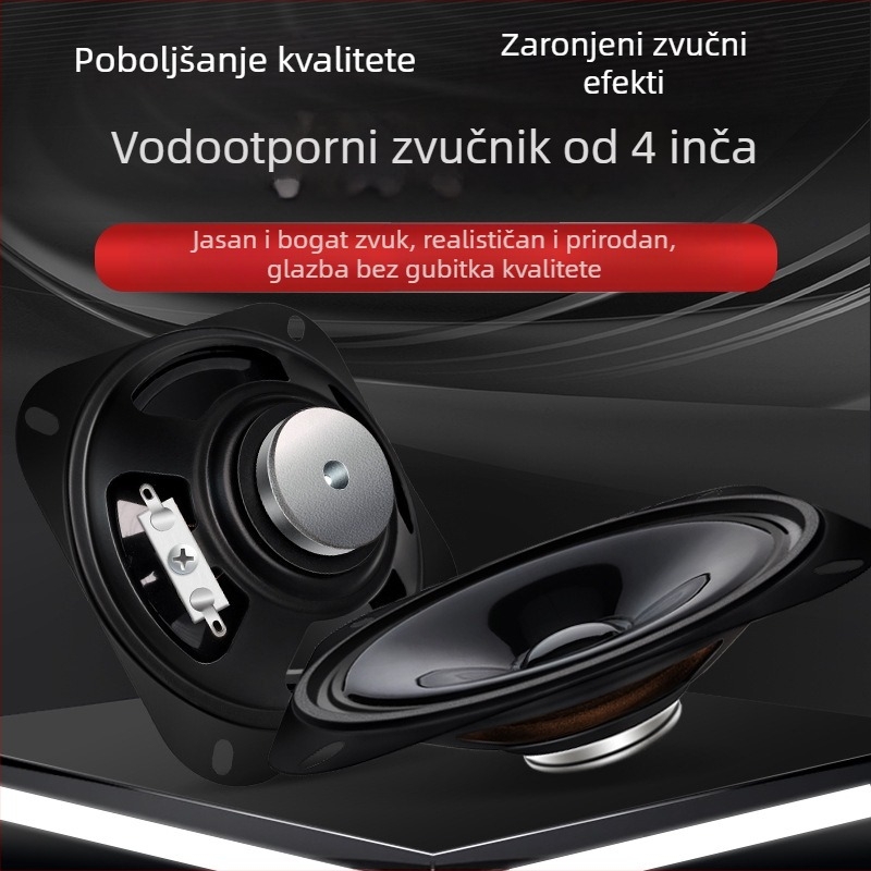 ERQU Koaksijalni vodootporni zvučnik, 8 Ω, 15 W, Neodimijski magnet, Cijeli raspon srednjih i visokih frekvencija