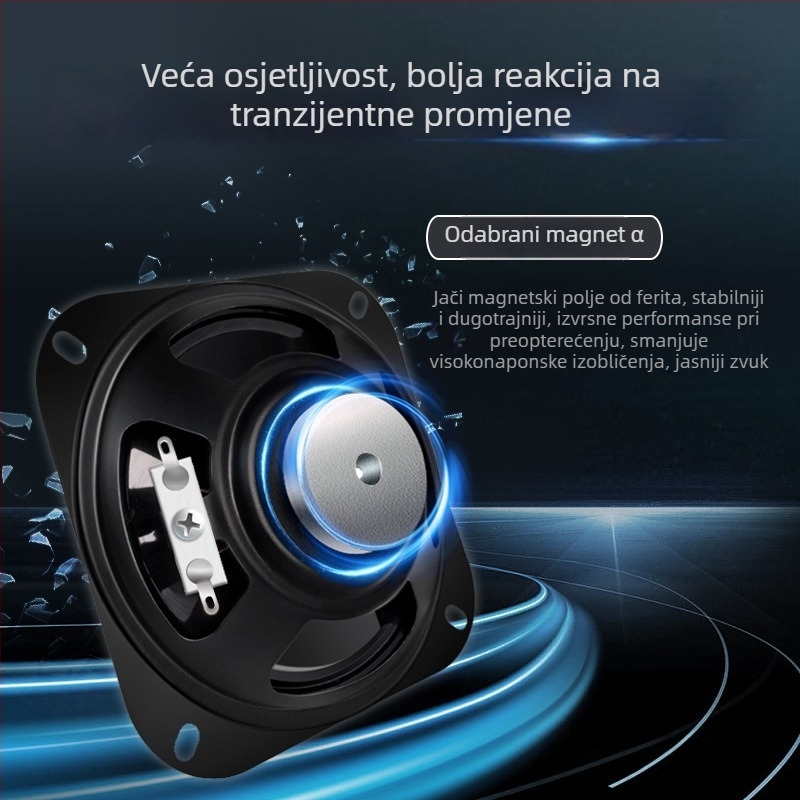 ERQU Koaksijalni vodootporni zvučnik, 8 Ω, 15 W, Neodimijski magnet, Cijeli raspon srednjih i visokih frekvencija