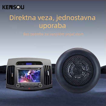 Automobilski visokotonac MA260, frekvencijski raspon 20 Hz–22 kHz, impedance 4 Ω, snaga 120 W, osjetljivost 92 dB/W