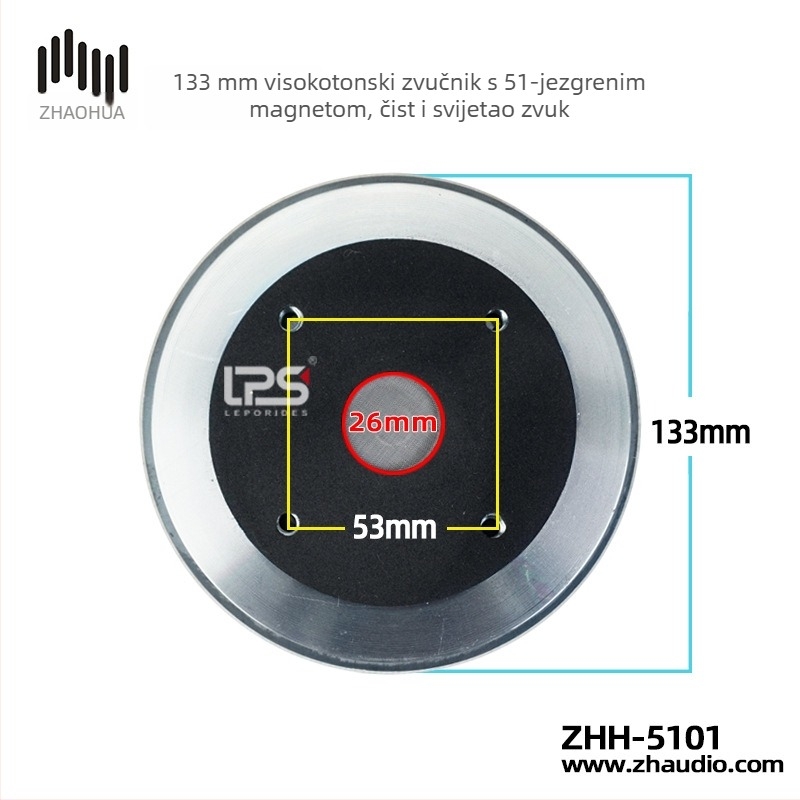 Visoko snaga pogonska jedinica za rog zvučnika na pozornici, sa 51 mm zavojnicom i 15-inčnim zvučnikom
