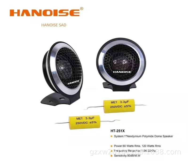 Tweeter, kružni model, aluminijska legura, 12V, 4Ω, težina 3 (model: kružni; materijal: aluminijska legura; napon: 12V; impedancija: 4Ω; težina: 3)
