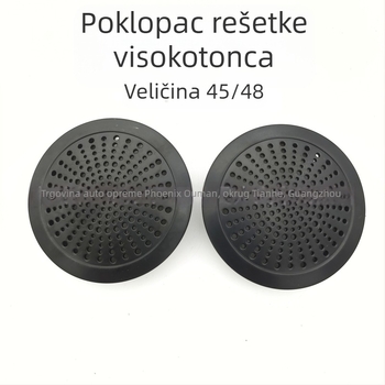 Mrežica za A-stupanj vrata s dekorativnim plastičnim pokrovom za tweeter, universalno za zvučnike 1,5–2 inča