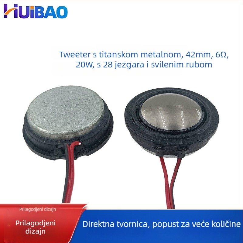 HB visokotonac s membranom bez papira, unutarnji magnetski sklop, 1300 Hz, 360° zračenje, za auto i kućni audio visokotonac