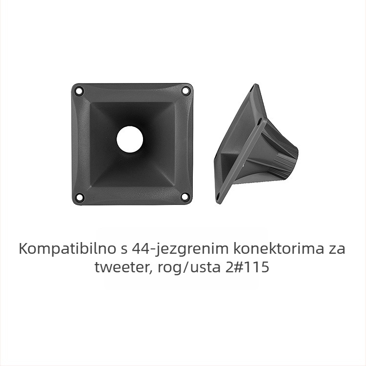 Audio dodatak: tweeter rog Huabin, model 2# Horn 115, grlo 26 mm, ABS plastika