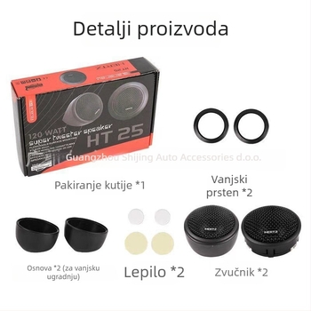 HT25 automobilski visokofrekvencijski zvučnik za automobilski audio sustav