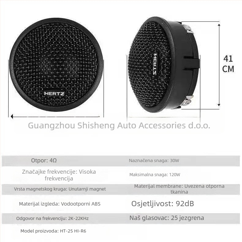 HT25 automobilski visokofrekvencijski zvučnik za automobilski audio sustav