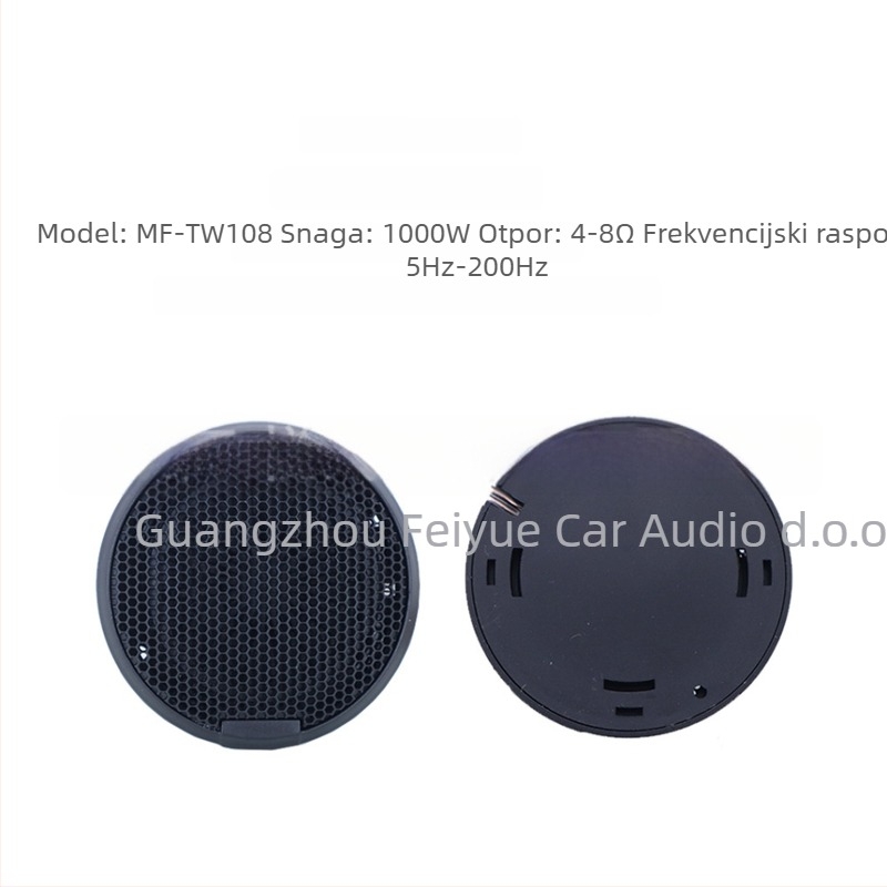 MF-108 automobilni piezoelektrični tweeter, impedancija 4 Ω, razina zvuka 89 dB, univerzalna kompatibilnost